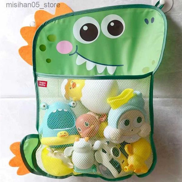 Sandspiel Wasser Spaß Babyparty Spielzeug niedliche Ente Frosch Netto Spielzeugspeichertasche Starker Saugnapfbacktasche Spieltasche Bad Organizer Wasserspielzeug Q240426