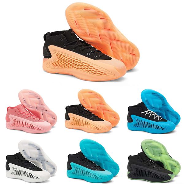 2024 Designer Sapatos de basquete masculino preto branco rosa azul laranja verde homens treinadores ao ar livre tênis esportivos respiráveis 40-46