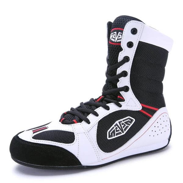 Stivali Nuovi scarpe da pugilato Professione Sneaker di wrestling High Top non slip per adulti gli stivali da gioco stivali fanaggiabili scarpe pianeggianti