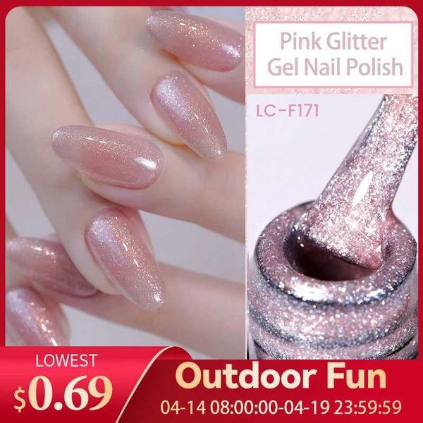 Esmalte lilicute nude rosa glitter gel esmalte 152 cores scarking lantejão tudo para manicure semi permanente de imersão de unhas artnish y240425