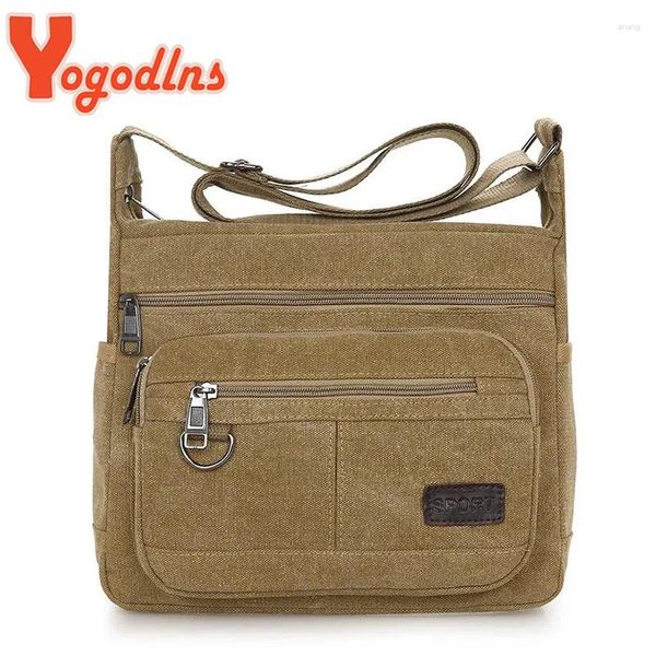 Bolsas de noite bolsa de ombro casual para lona para mulheres mensageiro de várias camadas diárias compras crossbodbag bolsa de telefones femininas