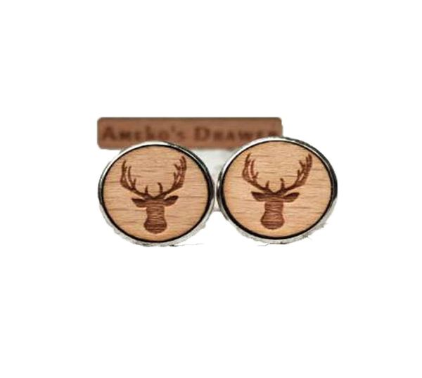 Cuccioli di legno di cervo per le legno di nozze per alloggi per matrimoni dono regalo regalo cuffia per cuffia in legno guffs di corno di cervo x 1 coppia312f7100085