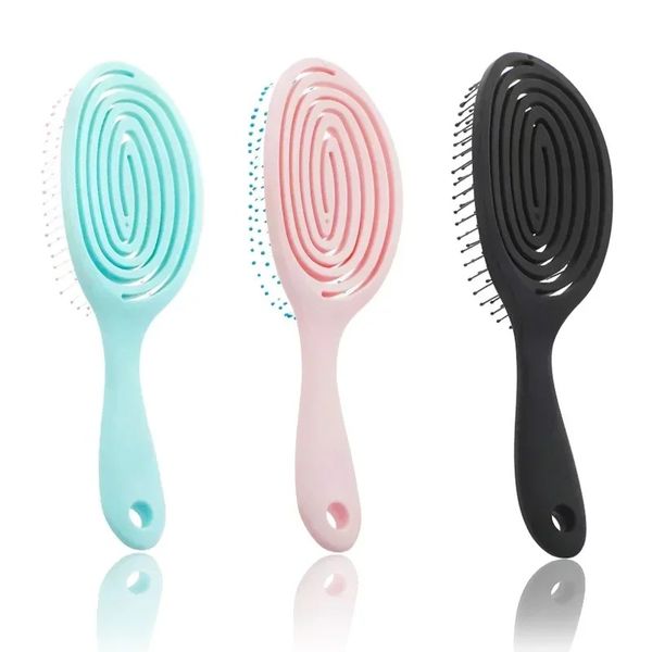 Haartruppenstyling -Werkzeug flauschiger Haarmassage Kopf für Frauen Kinder Männer nasse lockige und trockene Ökofreundliche Dertangling Haarbürsten
