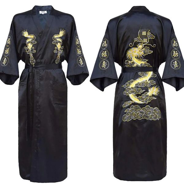 Abiti cinesi ricami cinesi kimono abito da un accattivante per abiti da 3xl dragon tradizionale abbigliamento per la casa sciolta di abbigliamento da notte.