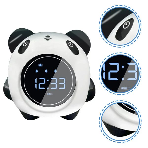 Accessoires Panda Wecker Digital Wake Kleinkinder Schreibtische Schlaftraining Light Kawaii Uhr Digitale LED -Uhr für Kinder Jungen Mädchen Kind