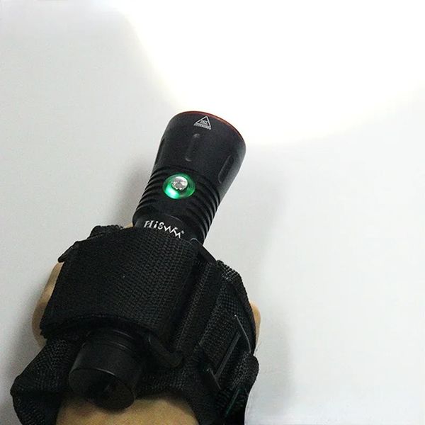 Novo mergulho subaquático mergulhador tocha lanterna lanterna lanterna macia neoprene de braço manual de braço de montagem pulseira luva de mão livre