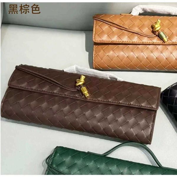 Andiamo Plouds Sacks Clutch Luxury Cross Woven Lady Lock Long New Handmade Single French 2024 Bottgs кошелек женское оборудование.