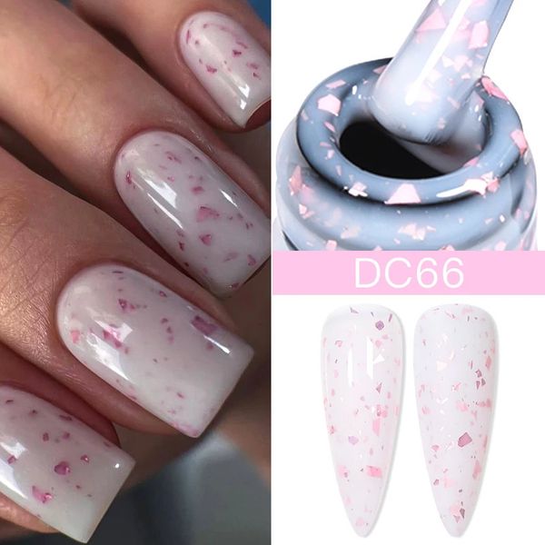 7ml Gold Glitter Rubber Base Gel Pink Rosa Branco Semi Permanente Verniz de Mernada da Arte LED UV 240425