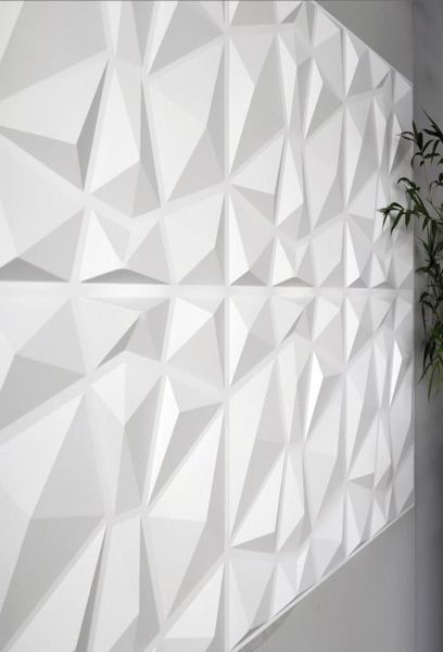 Papel de parede decorativo 3D Paineling de parede Design de diamante de fibra vegetal Wallstickers7642723