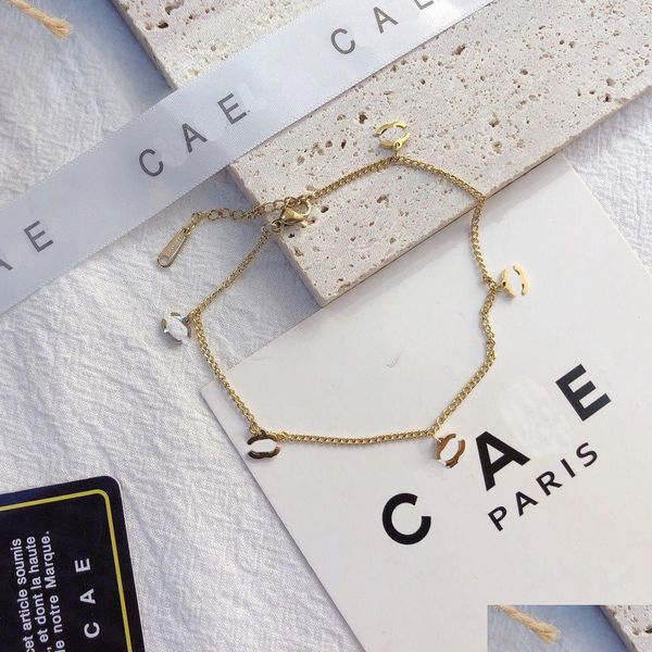 Anklets Designer Gold Ts für Frauen Neues Design mit Schmuckmarke Perfekte Geschenktemperament und style bewusst über Drop Delivery OTMOR