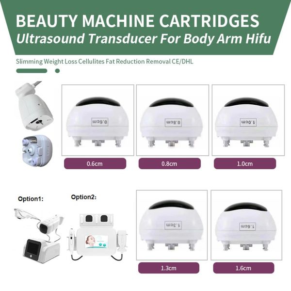 Accessori Parti di Liposonix Beauty Machine Cartucce Transduttore ad ultrasuoni per il braccio del corpo Celluliti Hifu RIDUZIONE RIDUZIONE RIDUZIONE DHL CE DHL