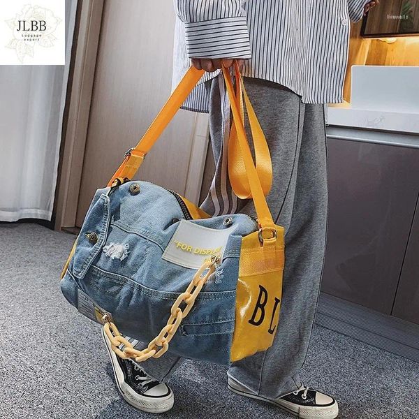 Bag Fashion Denim Frauen Umhängetaschen große Kapazitäts Reise Designer Luxus Blue Jeans Crossbody Frau Großtasche