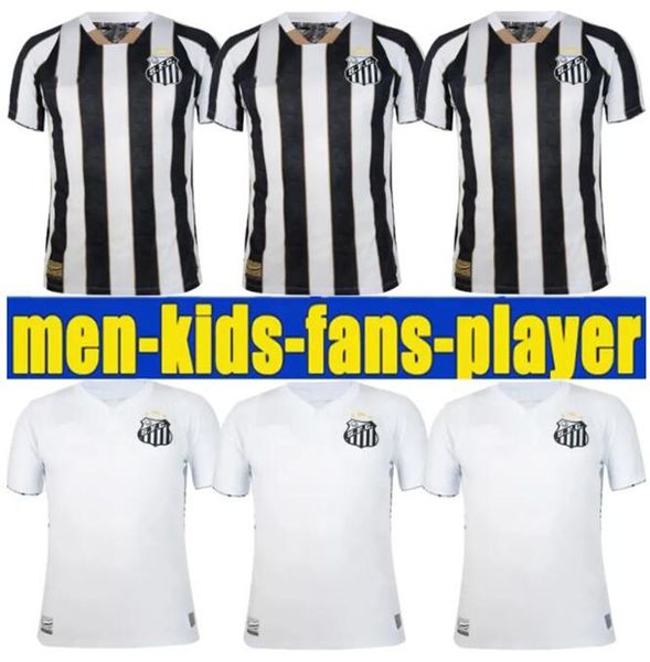 New Santos Soccer Jersey 24 25 Home White Away Black 2024 2025 Football Clothert Tops