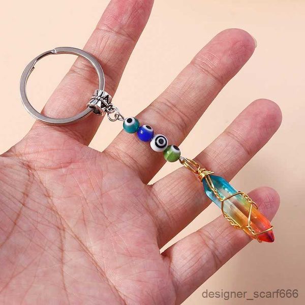 Chaços de chaveiros fofos coloridos coloridos de pedra -bala de chaves para o carro Presentes de lembranças para homens Handbag Pingndings Keyrings DIY Acessórios