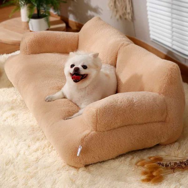 Katzenträger Kisten Häuser luxuriöser Hundebett -Sofa Super weiche Haustier Schlafpolster abnehmbar und Nicht -Slip -Hund -Bett -Welpen Schlafprodukte Para Gatos 240426