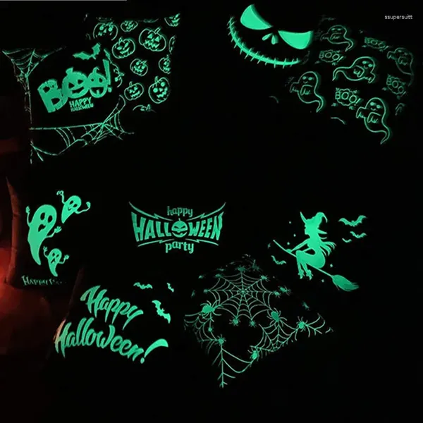 Travesseiro Noctilucent Happy Halloween Throw Cover Case Fluorescente Luminosa