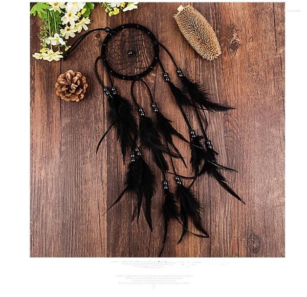 Estatuetas decorativas 1pc Black and White Dream Catcher Wind Chimes Peter Pendant Ornament Car Wall Decoration MJ 005