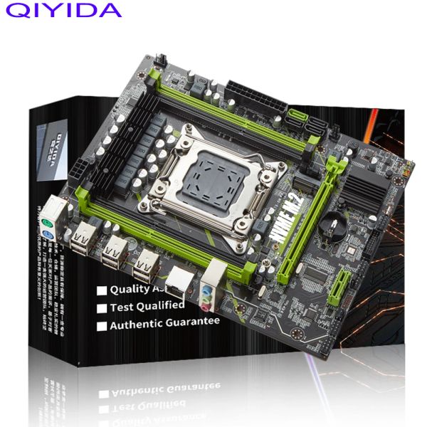 Controles qiyida x79 placa -mãe LGA 2011 CPU Support DDR3 RAM Intel Xeon E5 V1V2 Processador SATA3 PCI16X