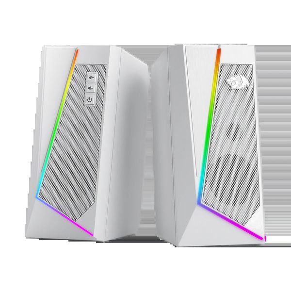 Redragon GS520 RGB Desktop SERS 2.0 CANNANI STERO SERO SER con 6 modalità LED colorate Sound Enhanced White/Rosa 240422