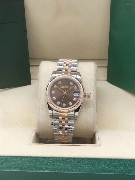 Наручительные часы 31 ммстлишские леди -часы с бриллиантовым рамным корпусом - блестящий аксессуар для любого случая