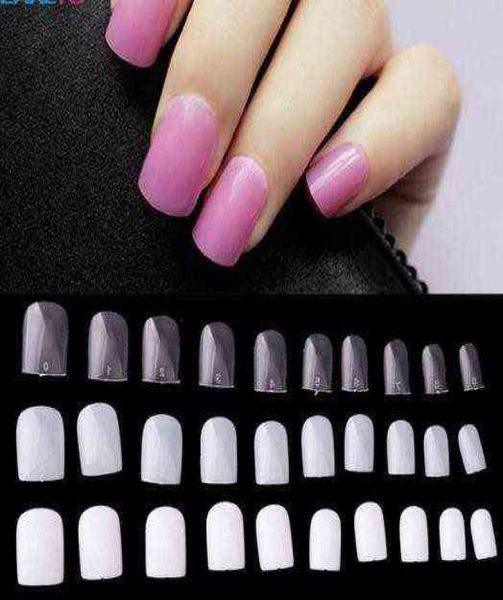 500 100 pezzi False corta Short Square Finte Nails Futi Classico Nade Nade Clear Clear Cover Cover Cover Tips Arte Flat UNHA7877389