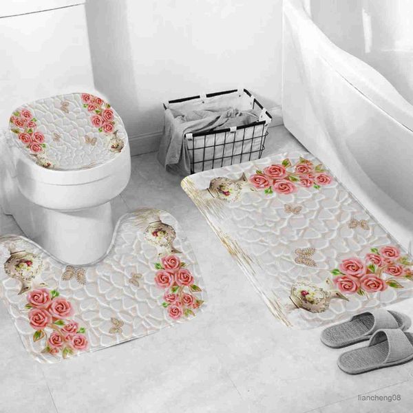 Tende da doccia moderna semplice tende per doccia stampata leggera in poliestere di lusso decorazione per casa tende da bagno con gancio
