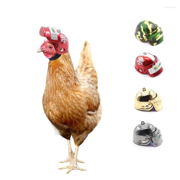 Capacetes de motocicleta 1-5pcs Pet Poultry Bird Capacete Capinhando Frango Pequeno Captador de Capfe Caps Caps de Cabeça Supplias de Trajes