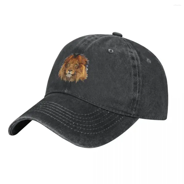 Ball Caps Lion Denim Baseball Cap King of the Jungle Мужской случайный грузовик Шляпа летнее прохладное на открытом воздухе Snapback