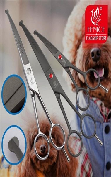 Fenice Professional 45 70 polegadas Dicas redondas com segurança Top Scissors Scissors Curvadores Curved para o Face Nariz 2204235410850