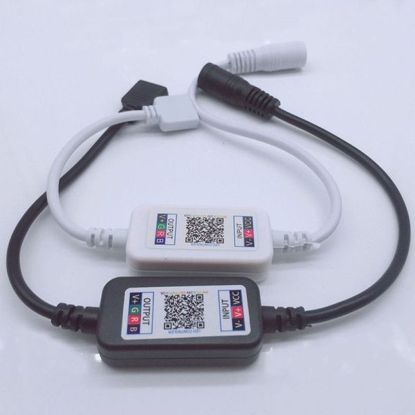 DC 12V 24V RGB LED Controller App Bluetooth RGBS Music Controllers para LEDs Tripta Light 5050 4 Pin Mini Control 5V-24V2910