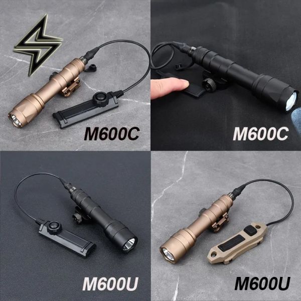 Lichter Wadsn SF M600B M600 M600C M600U AirSoft leistungsstarke Taktische Taktische Torch Scout Rifle Waffe LED LED Light Light Dual -Funktionsschalter