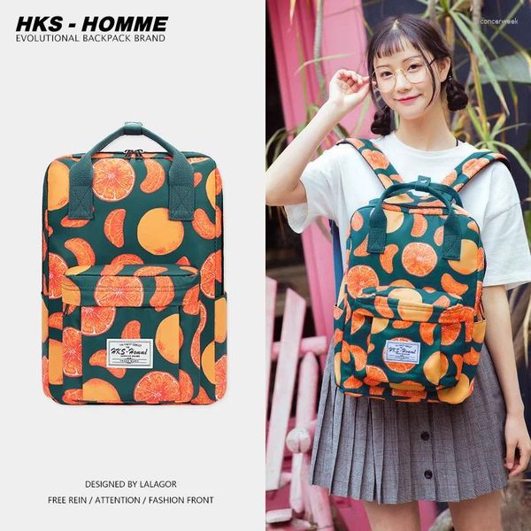 Backpack Fashion Women for School Teenagers Girls Girl Stylish Bag Ladies Tessuto Tessuto femmina BookBag Laptopbag