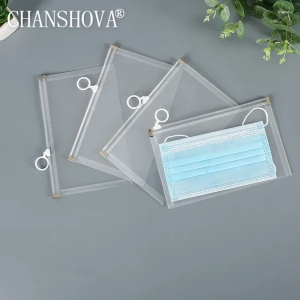 Aufbewahrungsbeutel Transparent Maske Deckungsdokumentbeutel tragbare Hülle Face Save Box Dust-Sof Travel Organizer T037