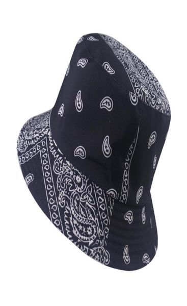 Novo verão preto vermelho Paisley Pattern Fishing Fisherman Caps Bandana Bucket Hats Women Bob Hip Hop Panama9929449