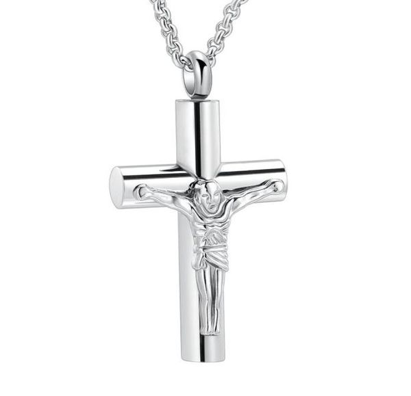 Ijd11129 Jesus cinzas colar de pingente de aço inoxidável cremação de jóias funeral colar de urna para cinzas preços por atacado1800047
