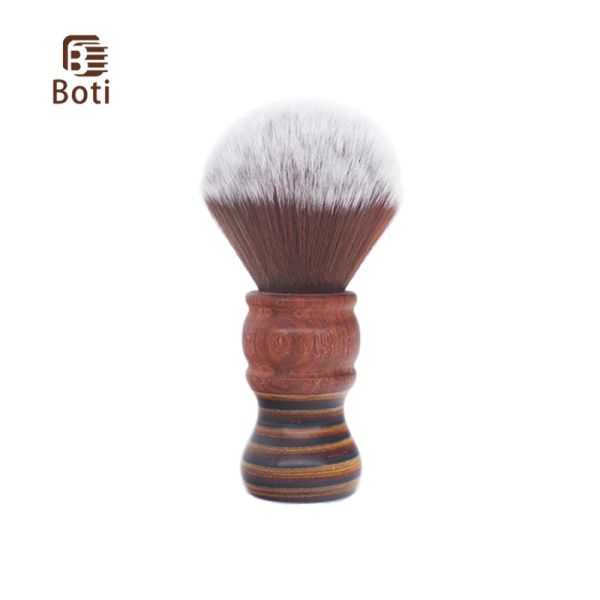 Brush Boti barba a pennellata Bianco bianco Capelli sintetici nodo blub forma bianca maniglia in legno di pulizia a mano kit di pennello a rasatura barba