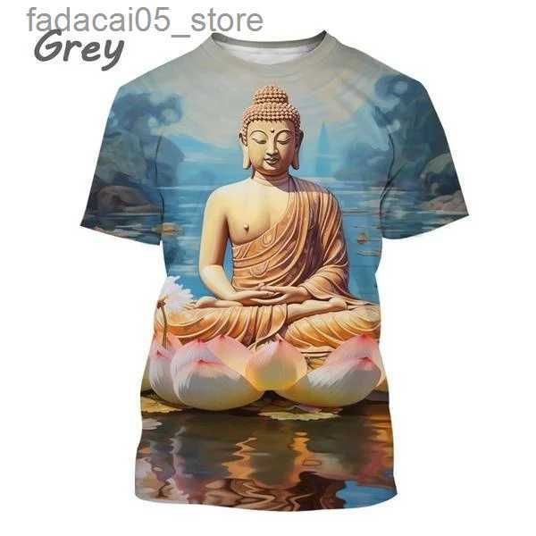 Camisetas masculinas novas religiões 3D T-shirt Moda Casual Mangas curtas Casual Diversão Q240425