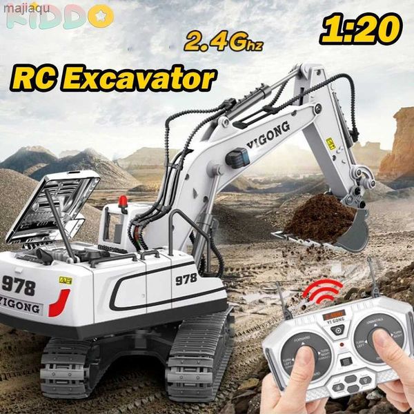 Электрический/RC CAR 1/20 RC Excavator Sump Truck с Light Music 2,4 ГГц 11CH Большой RC Truck Engineering автомобиль детского образования для образования Toys Giftl2404