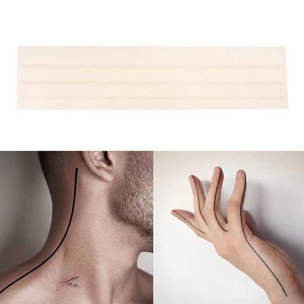W587 Tattoo Transfer Linear Ray Tempreary Tattoo Stickers Arm Arm Seals Fashion Black Line Водонепроницаем