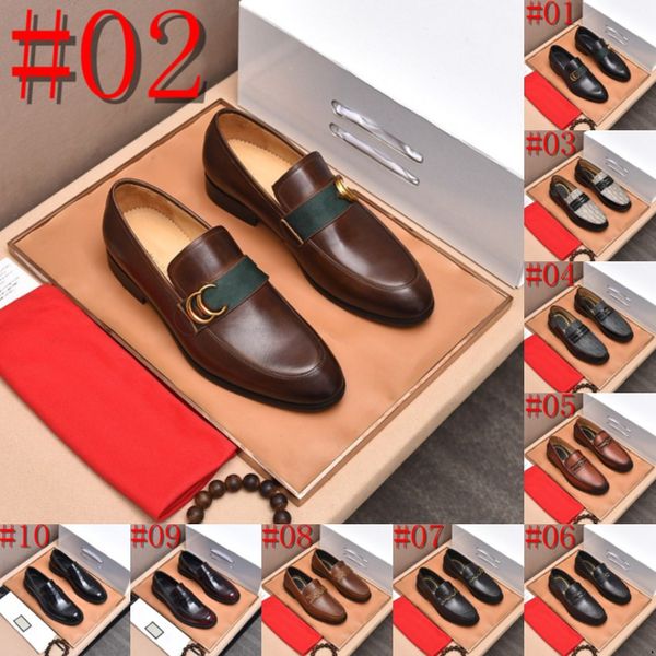 40Model 2024 Elegant Man Designer Dresser Dress Shoes Black Black Genuina in pelle Oxfords per la festa sociale di nozze lussuosa Wingtip Brogue Oxford Scarpe dimensioni 38-46