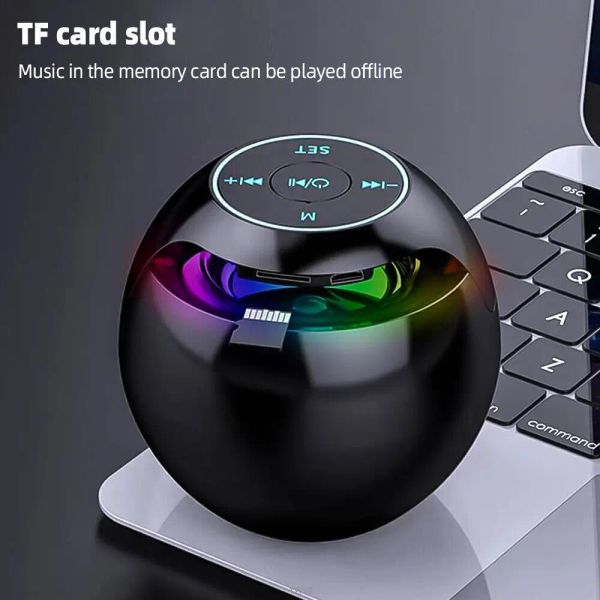 Accessori Digital LED ALLARM CLOCHIONE TF/FM Radio Bluetooth Speaker Round Bedside Night Light Music Light Music Play Orologio da tavolo Home Table