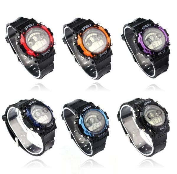NT56F Sport Watch Продажа отличной спортивной светодиодной световой световой водонепроницаемой мальчик -девочка электронные запястье детские часы Gift7730584