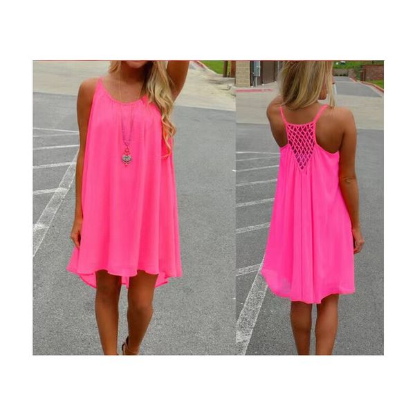 Luxuskleiderdesigner Sommer sexy fluoreszierende Schlupf -Baumwollkompetenz Frauen Sommer Ärmele Abendparty Strandkleid Kurzes Chiffon Mini Kleid Damenkleidung Kleidung