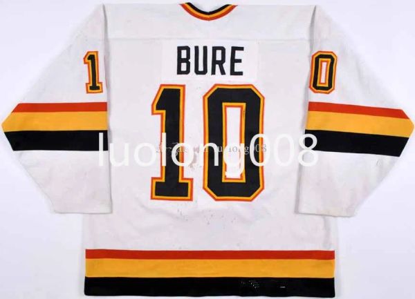 Hockey Custom 10 Pavel Bure # Vancouver Hockey Jersey ricamato cuciti personalizza qualsiasi numero e maglie da nome
