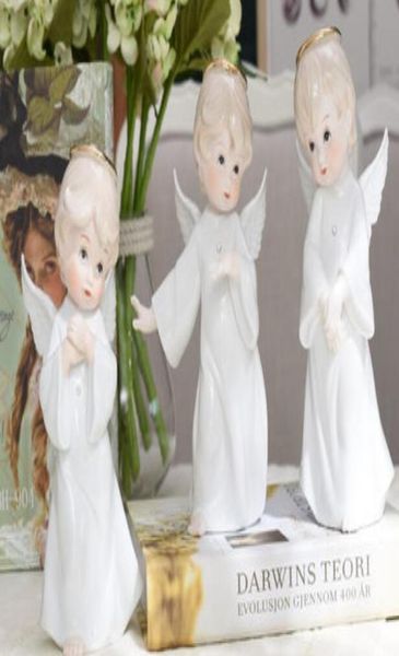 Europäische Keramikfiguren kleine Engel Weinschränke Veranda Dekorationen Hauszubehör kreative Hochzeitsgeschenke4112058