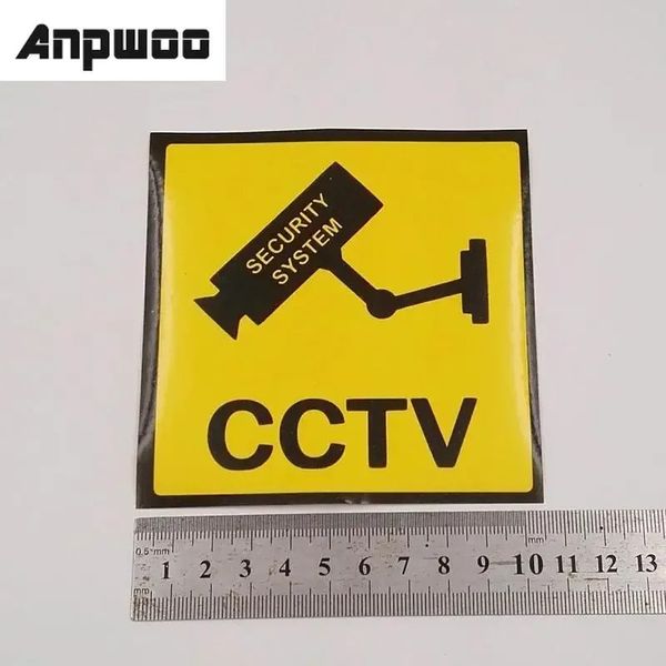 ANPWOO Su Geçirmez Güneş Koruyucu PVC CCTV Video Gözetim Güvenlik Kamera Alarm Etiketi Uyarı Çıkartma İşaretleri