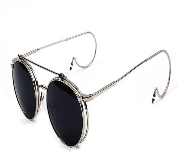 Steampunk2016 New Gdragon Vintage Country Flip Up Sunglasses Женщины мужчины ретро -стимпанк зеркальные очки очки модные оттенки S8614505000