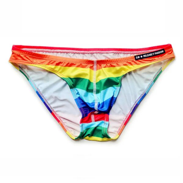 Set Rainbow Color Mini Briefs Mens calçados de banho super sexy de natação gay roupas tanga biquíni biquíni tack tback calcies desmiit