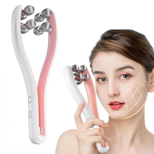 EMS Facial Roller Massager Электрический микроточный лице