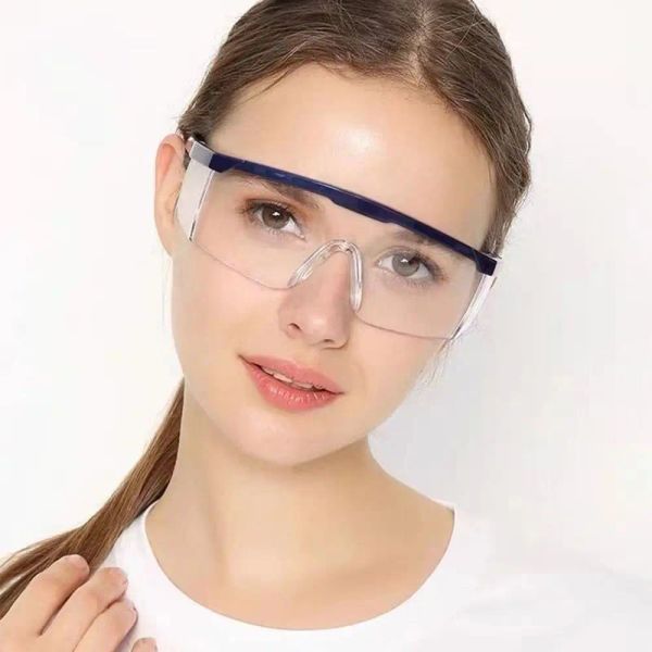 Gözlük 1 adet iş güvenliği antisplash göz koruma gözlükleri cam rüzgar geçirmez toz geçirmez su geçirmez koruyucu camlar iş/laboratuvar/bisiklet